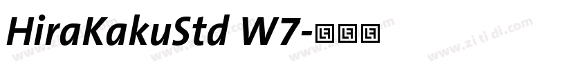 HiraKakuStd W7字体转换